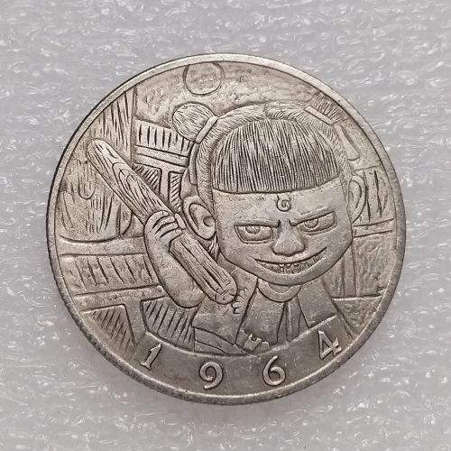 FK(17)USA Kennedy Half Dollar skull zombie skeleton hand carved Copy Coins