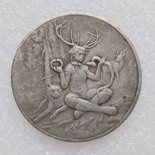HB(289)HOBO US Morgan Silver Plated Dollar skull zombie skeleton Copy Coin