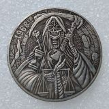HB(279)HOBO US Morgan Silver Plated Dollar skull zombie skeleton Copy Coin