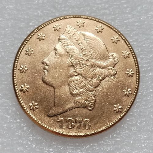 US 1876 Liberty Head TWENTY DOLLARS  Gold Plated Copy Coin