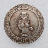 HB(264)HOBO US Morgan Silver Plated Dollar skull zombie skeleton Copy Coin