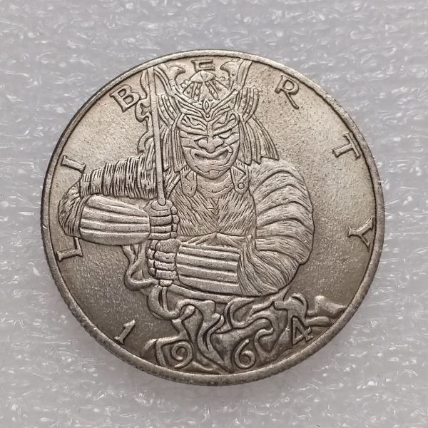 FK(16)USA Kennedy Half Dollar skull zombie skeleton hand carved Copy Coins