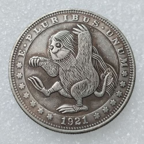 HB(284)HOBO US Morgan Silver Plated Dollar skull zombie skeleton Copy Coin