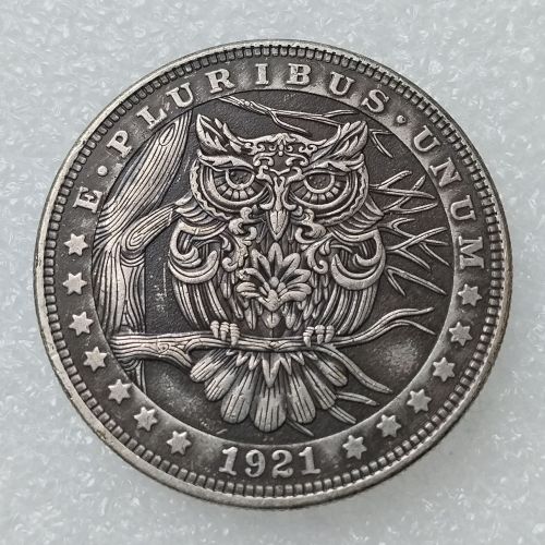 HB(280)HOBO US Morgan Silver Plated Dollar skull zombie skeleton Copy Coin