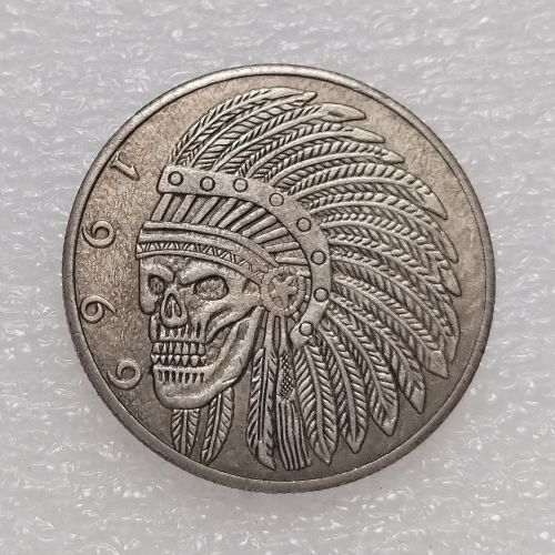 FK(15) USA Kennedy Half Dollar skull zombie skeleton hand carved Copy Coins