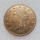 US 1884 Liberty Head TWENTY DOLLARS Gold Plated Copy Coin