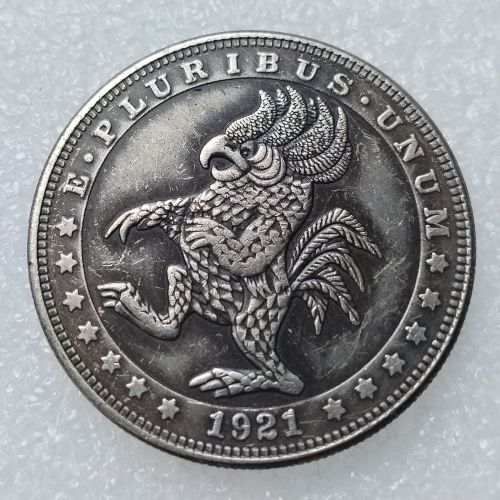 HB(283)HOBO US Morgan Silver Plated Dollar skull zombie skeleton Copy Coin