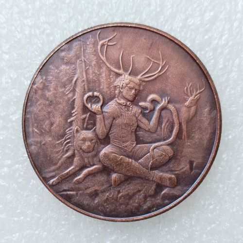 HB(289)HOBO US Copper Dollar skull zombie skeleton Copy Coin