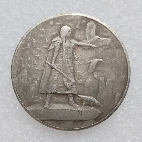 HB(287)HOBO US Morgan Silver Plated Dollar skull zombie skeleton Copy Coin