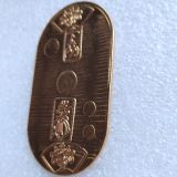 Japan 1 kopan gold plated coin copy 1 Ryō  Tenpō Koban