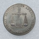 Mombasa Kenya 1888 1 Rupee Silver Plated Copy Coins 31mm