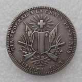 1863 Switzerland 5 Francs Silver Plated Copy Coin(37.5mm)