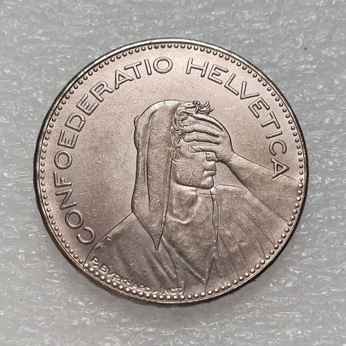 Hobo 1967 Switzerland 5 Francs Silver Plated Copy Coin(31.6mm)