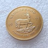 South Africa 1977 1 Ounce Krugerrand Gold Plated Copy Coins 32.7mm