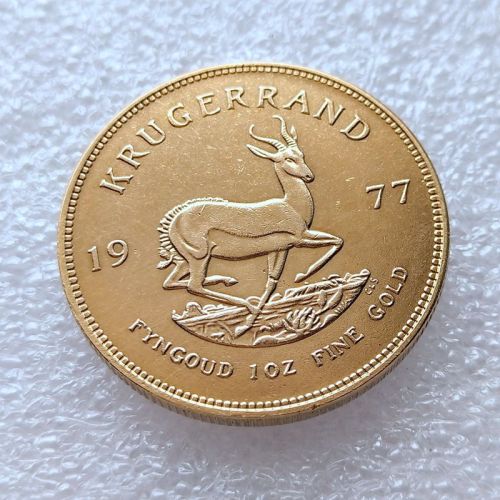 South Africa 1977 1 Ounce Krugerrand Gold Plated Copy Coins 32.7mm