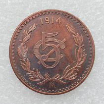 1914 Mexico 5 Centavos 100% Copper Copy Coin 28mm 1914 Mexico 5 Centavos 100% Copper Copy Coin 28mm