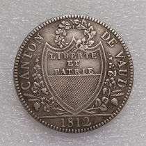 1812 Switzerland 40 Bitz Silver Plated Copy Coin(39mm)