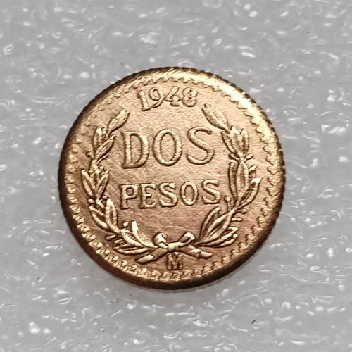 1948 Mexico 2 Pesos Gold Plated Copy Coin