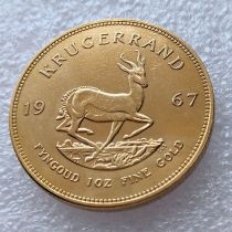 South Africa 1967 1 Ounce Krugerrand Gold Plated Copy Coins 32.7mm