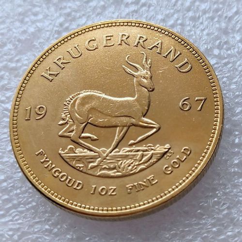South Africa 1967 1 Ounce Krugerrand Gold Plated Copy Coins 32.7mm