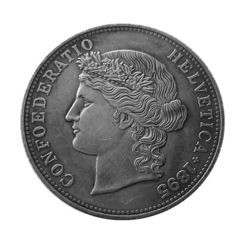 1895 Switzerland 5 Francs Silver Plated Copy Coin(37mm)