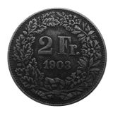 1903 Switzerland 2 Francs Silver Plated Copy Coin