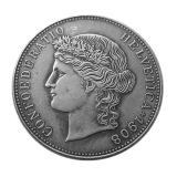 1908 Switzerland 5 Francs Silver Plated Copy Coin(37mm)