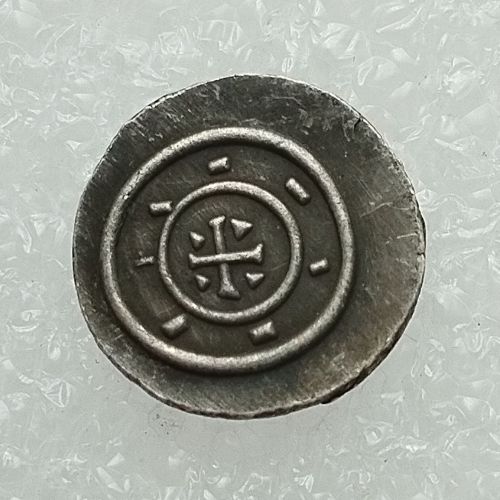 HU(03) Hungary 1131-1141 Denar-Bela  Silver Plated Copy Coin(11.9mm)