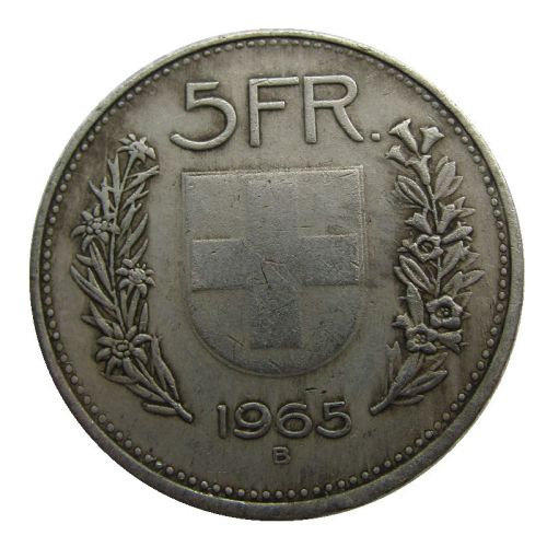 Hobo 1965 Switzerland 5 Francs Silver Plated Copy Coin