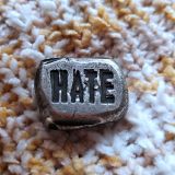 B(09) Hobo Skull 1OZ Bar HATE Silver Plated Copy Bar