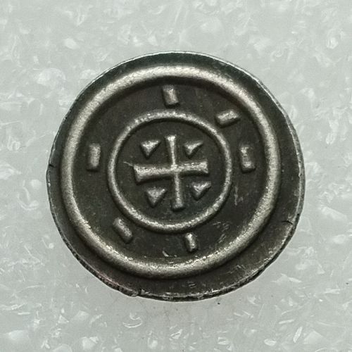 HU(03) Hungary 1131-1141 Denar-Bela  Silver Plated Copy Coin(11.9mm)