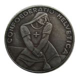 1939 Switzerland 5 Francs Silver Plated Copy Coin(37mm)