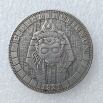 HB(293)HOBO US Morgan Silver Plated Dollar skull zombie skeleton Copy Coin