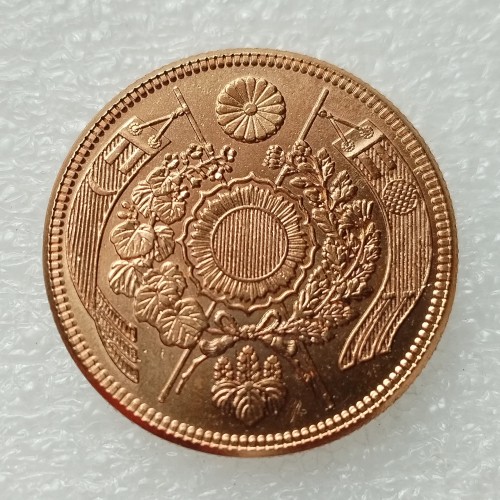 JP(172) Japan 10 Yen Gold-Plated Asian Meiji 25 Year Gold Plated Copy Coin