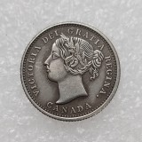 Canada 10 Cents 1859 1874 1883 1884 1898 Silver Plated Copy Coins 18mm