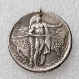 P(39)  US Oregon Half Dollar Silver Plated Coin Pendant