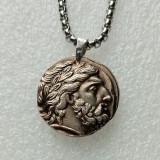 P(44)  Greek Ancient Silver Plated Coin Pendant G58