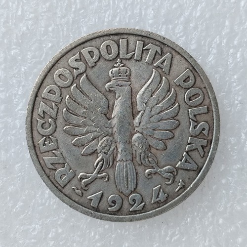 Poland 2 Zlote 1924 Silver Plated Copy Coin