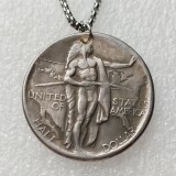 P(39)  US Oregon Half Dollar Silver Plated Coin Pendant