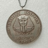 P(43) Institut Egyptien Silver Plated Coin Pendant 45mm