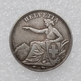 1850  Switzerland 1 Francs Silver Plated Copy Coin(23mm)