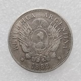 US 1882 Argentina Half Dollar Silver Plated Copy Coin