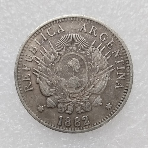 US 1882 Argentina Half Dollar Silver Plated Copy Coin