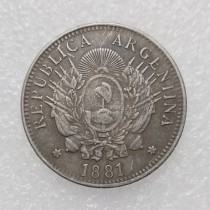 US 1881 Argentina Half Dollar Silver Plated Copy Coin