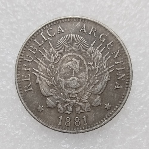 US 1881 Argentina Half Dollar Silver Plated Copy Coin