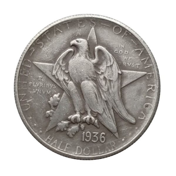 US 1936 D Texas Half Dollar Silver Plated Copy Coin