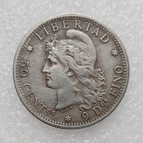 US 1881 Argentina Half Dollar Silver Plated Copy Coin