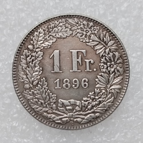 1896 Switzerland 1 Francs Silver Plated Copy Coin(23mm)