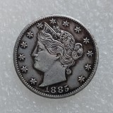 US Five Cents 1884 1885 1886 1889 1912-s Liberty Silver plated Copy Coins