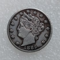 US Five Cents 1884 1885 1886 1889 1912-s Liberty Silver plated Copy Coins US Five Cents 1884 1885 1886 1889 1912-s Liberty Silver plated Copy Coins